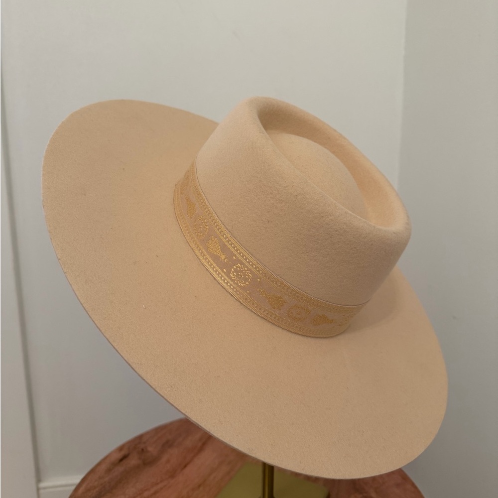 Lack Of Color Cream Wide-Brim Hat “Juno Boater”